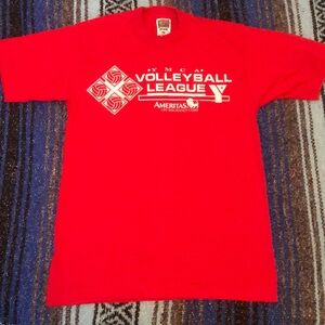 Vintage 90s Random Single Stitch Volleyball Tee Shirt